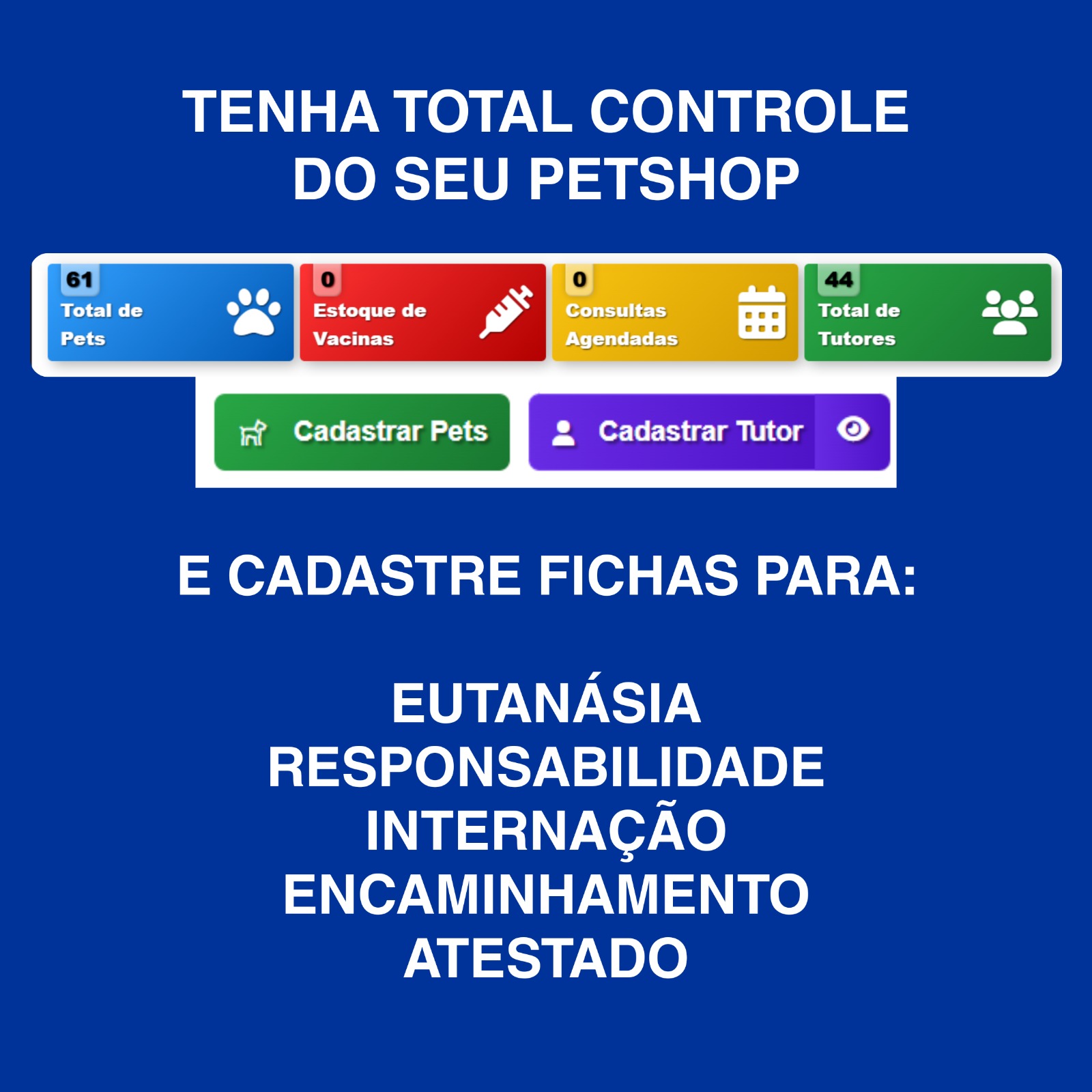 Veja todas as informacoes do pet antes de iniciar o atendimento